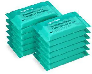 Flushable Adult Toilet Wipes, Fragrance Free, 504 Count (12 Packs of 42), Packaging May Vary Flushable Adult Toilet Wipes, Fragrance Free, 504 Count (12 Packs of 42), Packaging May Vary