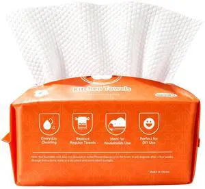 Disposable Cleaning washcloths, 100 Pack 2-Ply Reusable Paper Towels, Square Cleaning Cloths, Disposable Wash Cloths for Kitchen Grease, Spills and Everyday Messes Disposable Cleaning washcloths, 100 Pack 2-Ply Reusable Paper Towels, Square Cleaning Cloths, Disposable Wash Cloths for Kitchen Grease, Spills and Everyday Messes