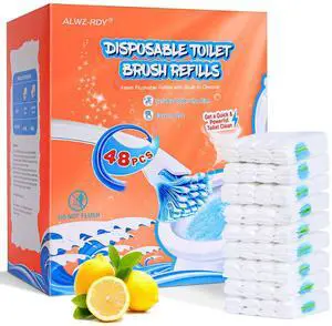 Toilet Cleaner Refill Pads 48ct Disposable Scrubber Refill Fresh Bowl Pads for Bathroom, Lemon Scent Toilet Cleaner Refill Pads 48ct Disposable Scrubber Refill Fresh Bowl Pads for Bathroom, Lemon Scent