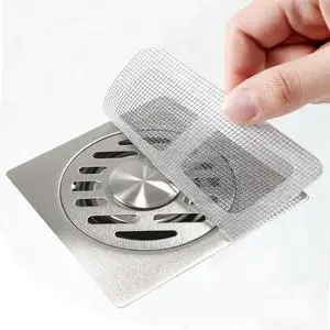 10Pcs Shower Drain Hair Catcher, Disposable Drain Stickers, Fine Mesh Freely Trimmable Drain Cover for Bathroom Tub Sink Kitchen 10Pcs Shower Drain Hair Catcher, Disposable Drain Stickers, Fine Mesh Freely Trimmable Drain Cover for Bathroom Tub Sink Kitchen