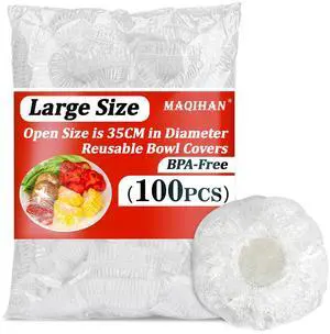 100 Bowl Covers Bread Proofing - Extra Large Plastic Wrap for Food 100 Bowl Covers Bread Proofing - Extra Large Plastic Wrap for Food