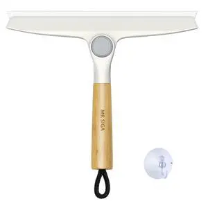 Silicone Squeegee for Shower Door, Mirror, Glass, 10 inch, White Silicone Squeegee for Shower Door, Mirror, Glass, 10 inch, White