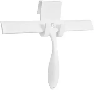 Squeegee for Shower Glass Door, 11-Inch Shower Squeegee for Glass Doors, Bathroom Silicone Squeegees Wiper for Shower with Non-Slip Handle, No-Drilling Silicone Hanging Hook, for Tiles, Mirror(White) Squeegee for Shower Glass Door, 11-Inch Shower Squeegee for Glass Doors, Bathroom Silicone Squeegees Wiper for Shower with Non-Slip Handle, No-Drilling Silicone Hanging Hook, for Tiles, Mirror(White)