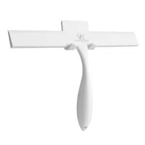 Shower Squeegee for Glass Doors, 11-Inch Silicone Squeegee with Non-Slip Handle and Adhesive Hook for Bathroom, Mirror, Tile, Car Window (White) Shower Squeegee for Glass Doors, 11-Inch Silicone Squeegee with Non-Slip Handle and Adhesive Hook for Bathroom, Mirror, Tile, Car Window (White)