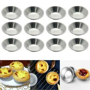 Egg Tart Mold Heat Resistant Non Stick Aluminum Mini Pie Cupcake Cake Pan Cookie Pudding Jello Chocolate Molds Tin Baking Tool Baking Cups (12) Egg Tart Mold Heat Resistant Non Stick Aluminum Mini Pie Cupcake Cake Pan Cookie Pudding Jello Chocolate Molds Tin Baking Tool Baking Cups (12)