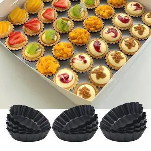 3 Inch Mini Quiche Pans 12 Pack, Round Egg Tart Molds with Removable Bottom. Small Tart Pans w/Non-Stick Coating Rugged Carbon Steel for Tartlets Shells Desert Making Christmas Festival Party 3 Inch Mini Quiche Pans 12 Pack, Round Egg Tart Molds with Removable Bottom. Small Tart Pans w/Non-Stick Coating Rugged Carbon Steel for Tartlets Shells Desert Making Christmas Festival Party