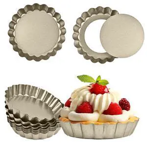 Mini Tart Pan 12PCS, 4 Inch Tart Pan Removable Bottom Non-Stick. Mini Tart Pan 12PCS, 4 Inch Tart Pan Removable Bottom Non-Stick.