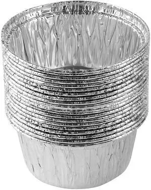 3.5'' Inch Round Ramekins Muffin Cups Tin Foil Pack of 20 3.5'' Inch Round Ramekins Muffin Cups Tin Foil Pack of 20