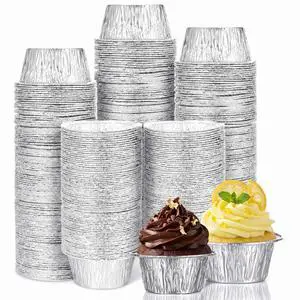 300 Pcs Aluminum Foil Ramekins, 4 oz Disposable Foil Baking Cups 300 Pcs Aluminum Foil Ramekins, 4 oz Disposable Foil Baking Cups