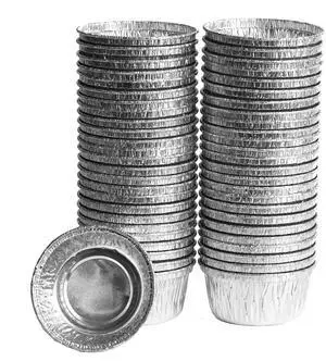 Disposable Ramekins, Foil Baking Cups 4 oz - Heavy Duty, Aluminum Tin Cups with Superior Heat Conductivity, Suitable for Baking, Cooking, Freezer & Oven Safe (50, 4 Oz) Disposable Ramekins, Foil Baking Cups 4 oz - Heavy Duty, Aluminum Tin Cups with Superior Heat Conductivity, Suitable for Baking, Cooking, Freezer & Oven Safe (50, 4 Oz)