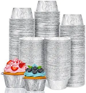 300 Pack Aluminum Foil Ramekins, 4 oz Disposable Baking Cups for Tart, Cupcake, Souffle, Appetizer Food Shell Pans Baking Dish Pie Tins Plate Foil Ramekins for Eggs Pudding Muffin 300 Pack Aluminum Foil Ramekins, 4 oz Disposable Baking Cups for Tart, Cupcake, Souffle, Appetizer Food Shell Pans Baking Dish Pie Tins Plate Foil Ramekins for Eggs Pudding Muffin