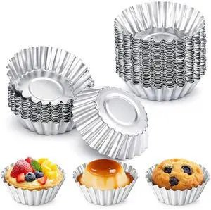 30 Pcs Mini Tart Pans 2.75 Inch Reusable Tartlet Cupcake Baking Mold Aluminium Egg Tart Molds Mini Pie Tins for Baking Egg Tarts Pies Cupcakes 30 Pcs Mini Tart Pans 2.75 Inch Reusable Tartlet Cupcake Baking Mold Aluminium Egg Tart Molds Mini Pie Tins for Baking Egg Tarts Pies Cupcakes