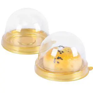 50 Pcs Mini Cake Containers with Clear Dome Lids 50 Pcs Mini Cake Containers with Clear Dome Lids