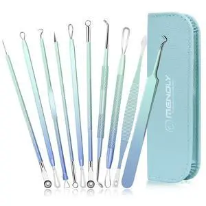 Blackhead Remover Tools 10Pcs Pimple Popper Tool Kit, Blackhead Remover Extractor Tools, Anti-Slip Handle Pimple Comedone Extractor Acne Kit for Blackhead,Blemish,Zit Whitehead Blackhead Remover Tools 10Pcs Pimple Popper Tool Kit, Blackhead Remover Extractor Tools, Anti-Slip Handle Pimple Comedone Extractor Acne Kit for Blackhead,Blemish,Zit Whitehead