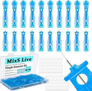 Sterile Pimple Needle Kit - 80 pcs 0.3mm Ultra-Fine Acne Needles + 108 Dots Acne Pimple Stickers - Effective Blemish & Blackhead Removal Tools for Clear Skin Sterile Pimple Needle Kit - 80 pcs 0.3mm Ultra-Fine Acne Needles + 108 Dots Acne Pimple Stickers - Effective Blemish & Blackhead Removal Tools for Clear Skin