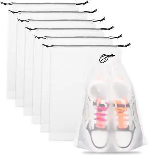 Shoe Bags for Travel, Waterproof Drawstring Shoe Bags, 6 Pack Shoe Bags for Travel, Waterproof Drawstring Shoe Bags, 6 Pack
