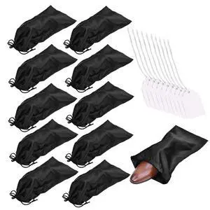 10 Pack Shoe Bags for Travel Satin Fabric Shoe Bag with Drawstring for Men Women Travel Protecting Storing Shoes 10 Pack Shoe Bags for Travel Satin Fabric Shoe Bag with Drawstring for Men Women Travel Protecting Storing Shoes