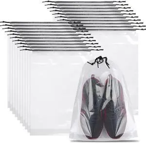 20 Pack Shoe Bags for Travel, Clear Travel Shoe Bags for Packing Waterproof 20 Pack Shoe Bags for Travel, Clear Travel Shoe Bags for Packing Waterproof