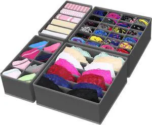 4-Pack Drawer Organizer Set for Underwear/Socks/Bra 4-Pack Drawer Organizer Set for Underwear/Socks/Bra