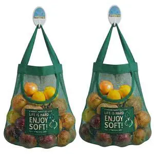 Durable Reusable Hanging Storage Mesh Bags for Fruits, Vegetables, Garlic, Ginger & Potatoes, Kitchen Storage Mesh Bag, Breathable Storage Bags for Pantry, Home Decor & Kitchen Decor (2 blue bags) Durable Reusable Hanging Storage Mesh Bags for Fruits, Vegetables, Garlic, Ginger & Potatoes, Kitchen Storage Mesh Bag, Breathable Storage Bags for Pantry, Home Decor & Kitchen Decor (2 blue bags)
