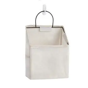Wall Hanging Storage Bag, Waterproof Over The Door Closet Organizer Hanging Pocket Linen Cotton Organizer Box Containers for Bedroom, Bathroom (White) Wall Hanging Storage Bag, Waterproof Over The Door Closet Organizer Hanging Pocket Linen Cotton Organizer Box Containers for Bedroom, Bathroom (White)