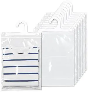10 Pcs Hanging Storage Bags Reusable Clear HangingBags Clear Hook Hanging Plastic Bags for Classroom Library Armoire Bathroom(10'' x 12.5'') 10 Pcs Hanging Storage Bags Reusable Clear HangingBags Clear Hook Hanging Plastic Bags for Classroom Library Armoire Bathroom(10'' x 12.5'')