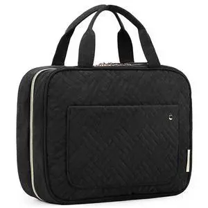Toiletry Bag Travel Bag with Hanging Hook, Water-resistant Makeup Cosmetic Bag Travel Organizer for Accessories, Shampoo, Full-size Container, Toiletries (Black, Medium) Toiletry Bag Travel Bag with Hanging Hook, Water-resistant Makeup Cosmetic Bag Travel Organizer for Accessories, Shampoo, Full-size Container, Toiletries (Black, Medium)