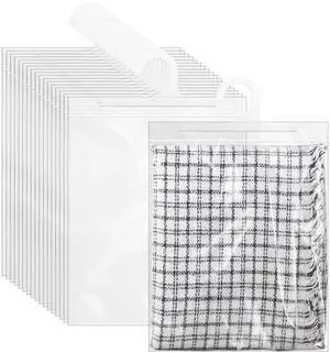 24 Pcs Hanging Storage Bags, Reusable Clear Hanging Bags, Hook Hanging Bags for Classroom, Library, Pharmacy, Armoire, Bathroom(10'' x 12.5'') 24 Pcs Hanging Storage Bags, Reusable Clear Hanging Bags, Hook Hanging Bags for Classroom, Library, Pharmacy, Armoire, Bathroom(10'' x 12.5'')