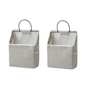 Wall-Hanging Storage Bags, Desktop Organizer Basket Cotton Linen Hanging Storage Basket for Kitchen,Bderoom,Living Room (#2 Grey) Wall-Hanging Storage Bags, Desktop Organizer Basket Cotton Linen Hanging Storage Basket for Kitchen,Bderoom,Living Room (#2 Grey)