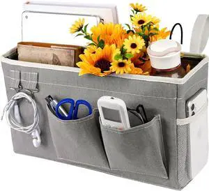 Bedside Caddy, Bedside Storage Bag Hanging Organizer for Bunk Dorm Bed Rail Bedside Caddy, Bedside Storage Bag Hanging Organizer for Bunk Dorm Bed Rail