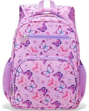 Kids Backpack for Girls - Girls Backpack 3-8 Ages Butterfly for Kids 15 Inch School Bookbag for Kindergarten Elementary School Bookbag for Girl 1st 2nd Grade Kids Backpack for Girls - Girls Backpack 3-8 Ages Butterfly for Kids 15 Inch School Bookbag for Kindergarten Elementary School Bookbag for Girl 1st 2nd Grade