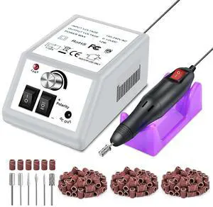 Professional Electric Nail Drill Machine Kit - Low Noise Vibration with 156pcs Sanding Bands for Acrylic Nail Drill, Gel Art Remover, Polisher, Manicure, Pedicure Professional Electric Nail Drill Machine Kit - Low Noise Vibration with 156pcs Sanding Bands for Acrylic Nail Drill, Gel Art Remover, Polisher, Manicure, Pedicure