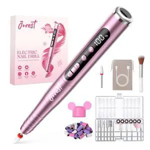 13-in-1 Cordless Electric Nail Drill Kit with LED Display, 35,000 RPM 6-Speed Rechargeable Manicure Tool for Acrylic Gel Nails, Nail File with Bits & Sanding Bands, Gifts for Women, Rose Pink 13-in-1 Cordless Electric Nail Drill Kit with LED Display, 35,000 RPM 6-Speed Rechargeable Manicure Tool for Acrylic Gel Nails, Nail File with Bits & Sanding Bands, Gifts for Women, Rose Pink