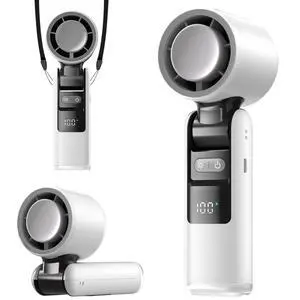 Portable Handheld Turbo Fan, 5 High-Speed Wind, Battery Operated, Up to 12H Runtime, 3 IN 1 Hand Fan with LED Display & Flashlight, Personal Cooling Fan for Travel, Outdoor, Beach Essentials Portable Handheld Turbo Fan, 5 High-Speed Wind, Battery Operated, Up to 12H Runtime, 3 IN 1 Hand Fan with LED Display & Flashlight, Personal Cooling Fan for Travel, Outdoor, Beach Essentials
