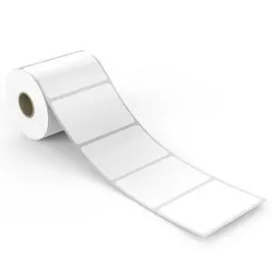 Name Tag Stickers, 500pc Blank Labels, 3.5" x 2.25", 1 Roll, Adhesive Tags with Perforated Line for School Office Home (White) Name Tag Stickers, 500pc Blank Labels, 3.5" x 2.25", 1 Roll, Adhesive Tags with Perforated Line for School Office Home (White)