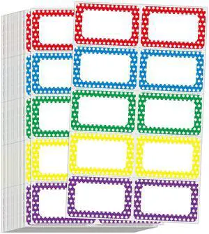200 Name Tags Stickers, Colorful Star Border, 3.5" x 2.25" Name Labels for School Office Home (200 Labels) 200 Name Tags Stickers, Colorful Star Border, 3.5" x 2.25" Name Labels for School Office Home (200 Labels)