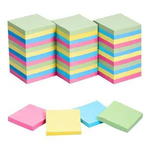 Sticky Notes 3x3 Inches Bulk 36 Pack 3600 Sheets Colored Self-Stick Pads, 100 Sheets/Pad, 4 Bright Colors (Yellow, Green, Pink, Blue) for Office Supplies, School, Home Sticky Notes 3x3 Inches Bulk 36 Pack 3600 Sheets Colored Self-Stick Pads, 100 Sheets/Pad, 4 Bright Colors (Yellow, Green, Pink, Blue) for Office Supplies, School, Home