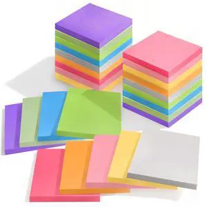 27 Pack of 3x3 Inch Sticky Notes Self-Stick Memo Pads - 1620 Sheets in Total! Great for Home, Office & School 27 Pack of 3x3 Inch Sticky Notes Self-Stick Memo Pads - 1620 Sheets in Total! Great for Home, Office & School