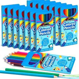 168 Count Colored Pencils for Kids, 14 Pack Bulk Colored Pencils, 12 Colors Pre-Sharpened Coloring Pencils, Teacher Supplies, Classroom Prizes, Back to School Supplies, Kids Party Favors 168 Count Colored Pencils for Kids, 14 Pack Bulk Colored Pencils, 12 Colors Pre-Sharpened Coloring Pencils, Teacher Supplies, Classroom Prizes, Back to School Supplies, Kids Party Favors