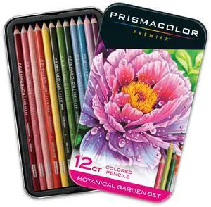 Premier Colored Pencils, Soft Core, Botanical Garden Set, 12 Count - Adult Coloring, Drawing, Creative, Art Supplies Premier Colored Pencils, Soft Core, Botanical Garden Set, 12 Count - Adult Coloring, Drawing, Creative, Art Supplies