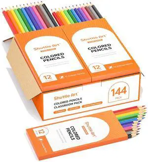 144 PCS Colored Pencils Bulk, 12 Assorted Colors, Pack of 12, Break-Resistant, Pre-sharpened Colored Pencils for Kids, Bulk Pack School Supplies for Teachers & Students 144 PCS Colored Pencils Bulk, 12 Assorted Colors, Pack of 12, Break-Resistant, Pre-sharpened Colored Pencils for Kids, Bulk Pack School Supplies for Teachers & Students