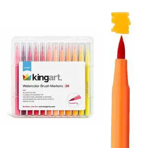 Watercolor Brush Markers, 36 Piece, Multicolor, 410-36 Watercolor Brush Markers, 36 Piece, Multicolor, 410-36