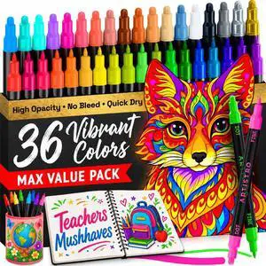 Precision Dual-Tip Acrylic Paint Marker Pens - Set of 36 Precision Dual-Tip Acrylic Paint Marker Pens - Set of 36