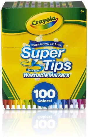 Super Tips Marker Set (100ct), Fine Point Washable Markers, Teacher Must Haves, Back to School Supplies for Kids & Adults, Art Supplies, Ages 3+ Super Tips Marker Set (100ct), Fine Point Washable Markers, Teacher Must Haves, Back to School Supplies for Kids & Adults, Art Supplies, Ages 3+