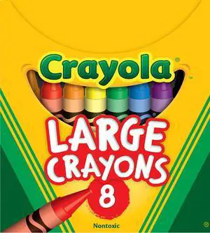 Large Crayons - Assorted (8 Count), Giant Crayons for Kids & Toddlers, Ages 2+ Large Crayons - Assorted (8 Count), Giant Crayons for Kids & Toddlers, Ages 2+