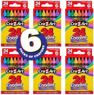 Crayons, Bulk Pack, 24 Count, 6 Packs of Crayons, Bulk School Supplies for Classroom, Back to School Essentials Crayons, Bulk Pack, 24 Count, 6 Packs of Crayons, Bulk School Supplies for Classroom, Back to School Essentials