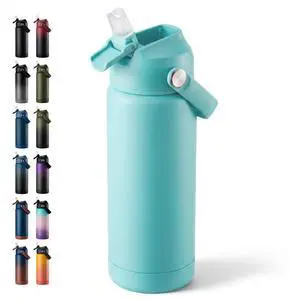 18oz Insulated Stainless Steel Water Bottle, Wide Mouth Double Wall Vacuum, Silicone Straw, Sweat & Leak Proof, BPA Free Insulated Water Flask for Travel, Keep Cold 24h Hot 12h, Sky 18oz Insulated Stainless Steel Water Bottle, Wide Mouth Double Wall Vacuum, Silicone Straw, Sweat & Leak Proof, BPA Free Insulated Water Flask for Travel, Keep Cold 24h Hot 12h, Sky