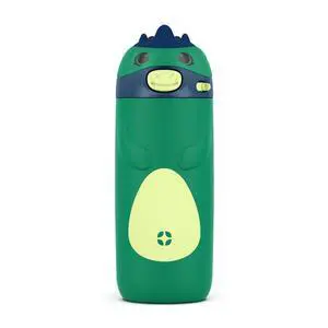 Ellies 12oz Stainless Steel Leakproof Kids Water Bottle, Dino Ellies 12oz Stainless Steel Leakproof Kids Water Bottle, Dino