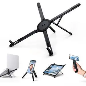 Portable Laptop Stand, 3-in-1 Magnetic Foldable Adjustable, for DeskBlack Portable Laptop Stand, 3-in-1 Magnetic Foldable Adjustable, for DeskBlack