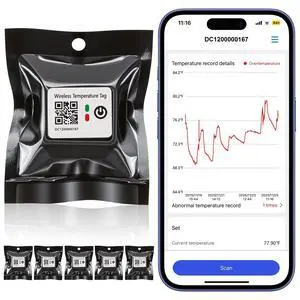 TempLabel - Wireless Temperature Monitor for Cold Chain, iPhone Compatible, High Precision (-4°F to 140°F), 14-Day Battery, IP68 Waterproof (6 Pack) TempLabel - Wireless Temperature Monitor for Cold Chain, iPhone Compatible, High Precision (-4°F to 140°F), 14-Day Battery, IP68 Waterproof (6 Pack)